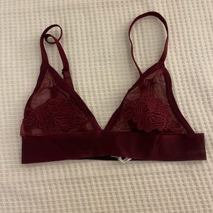 Urban outfitters rose appliqué bralette size small